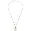 Chanel CC Logo Pendant Necklace Metal