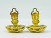 Secondhand Chanel Vintage CC Logo Round Clip on Earrings Textured