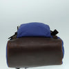 Secondhand Prada Logo Backpack Blue Canvas Bags