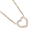 Secondhand Tiffany & Co. Metro Heart Pendant Necklace 18K Rose Gold and Diamonds