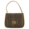 Fendi Vintage Tiger Print Shoulder Bag Canvas
