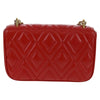 Secondhand Miu Miu Chain Flap Shoulder Bag Quilted Shiny