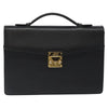 Versace Lock Flap Briefcase Leather