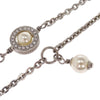 Secondhand Chanel CC Chain Necklace Metal with Faux Pearls