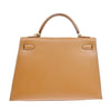 Secondhand Hermes Kelly Handbag Brown Chamonix with Gold Hardware