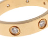 Secondhand Cartier Love Wedding Band 8 Diamonds Ring 18K Rose Gold with Diamonds
