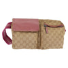 Secondhand Gucci Vintage Double Belt Bag GG Canvas with