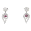 Secondhand Bvlgari Divas' Dream clip Earrings K18 white gold / Ruberite tourmaline / diamond