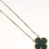 Secondhand Van Cleef & Arpels Vintage Alhambra Pendant Necklace 18K Yellow Gold and Malachite