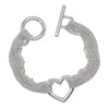 Secondhand Tiffany & Co. Multistrand Mesh Heart Toggle Bracelet Sterling