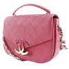 Secondhand Chanel Coco Curve Flap Messenger Calfskin and Quilted Goatskin