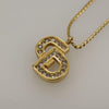 Secondhand Christian Dior CD Pendant Necklace Gold-plated