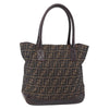 Fendi Vintage Open Tote Zucca Canvas with Leather