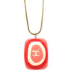 Chanel CC Logo Pendant Necklace Metal