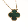 Secondhand Van Cleef & Arpels Vintage Alhambra Pendant Necklace 18K Yellow Gold and Malachite