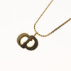 Secondhand Christian Dior CD Pendant Necklace Gold-plated