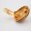 Secondhand Chanel Vintage Round Clip-On Earrings Metal with Faux