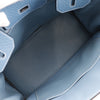 Hermes Birkin Handbag Blue Clemence with Palladium Hardware