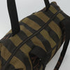 Fendi Vintage Logo Pequin Weekender Bag Canvas