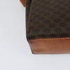 Celine Vintage Macadam Circle Logo Shoulder Bag Canvas and Leather