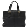 Secondhand Burberry Handle Tote Black Leather Accessories