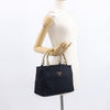 Secondhand Prada Metal Handles Tote Tessuto