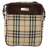 Secondhand Burberry Zip Messenger Bag Nova check Canvas and