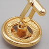 Secondhand Chanel Vintage Logo Round Cufflinks Plated