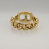 Secondhand Christian Dior CD ring Metal and Crystals