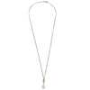 Secondhand Chanel CC Chain Necklace Metal with Faux Pearls