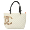 Secondhand Chanel Cambon Tote White Leather Accessories