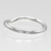 Secondhand Tiffany & Co. Elsa Peretti Curved Wedding Band Ring Platinum with Diamond