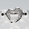 Secondhand Tiffany & Co. Elsa Peretti Open Heart Ring Platinum with Diamonds
