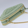 Secondhand Prada Triangle Logo Zip Around Shoulder Bag Raffia and