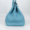Hermes Birkin Handbag Blue Togo with Palladium Hardware