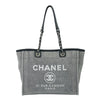 Secondhand Chanel Deauville Tote Gray Canvas Accessories
