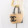 Secondhand Chanel Cambon Tote Beige Leather Accessories