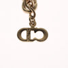 Secondhand Christian Dior CD Pendant Necklace Metal and Crystals