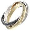 Secondhand Cartier Trinity Ring 18 yellow gold / K18 white gold / ceramic