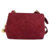 Chanel Vintage Diamond CC Camera Bag Quilted Suede