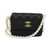 Chanel Pearl Strap CC Wallet on Chain Quilted Calfskin