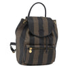 Fendi Pequin Front Pocket Backpack Coated Canvas