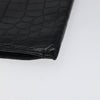 Saint Laurent Classic Monogram Zip Pouch Crocodile Embossed Leather