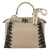 Fendi Peekaboo Bag Leather with Ribbon Whipstitch