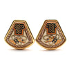 Secondhand Hermes Vintage Clip-On Earrings Printed Enamel and