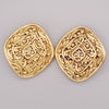 Secondhand Chanel Vintage CC Diamond Shape Clips-On Earrings Gold-Plated
