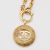 Secondhand Chanel Vintage CC Round Cut-Out Pendant Necklace