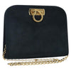 Salvatore Ferragamo Gancini Chain Shoulder bag Suede