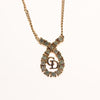 Secondhand Christian Dior CD Pendant Necklace Gold-plated
