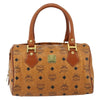 MCM Visetos Handbag Canvas and Leather